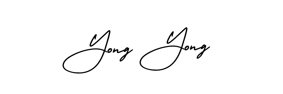 Yong Yong stylish signature style. Best Handwritten Sign (AmerikaSignatureDemo-Regular) for my name. Handwritten Signature Collection Ideas for my name Yong Yong. Yong Yong signature style 3 images and pictures png