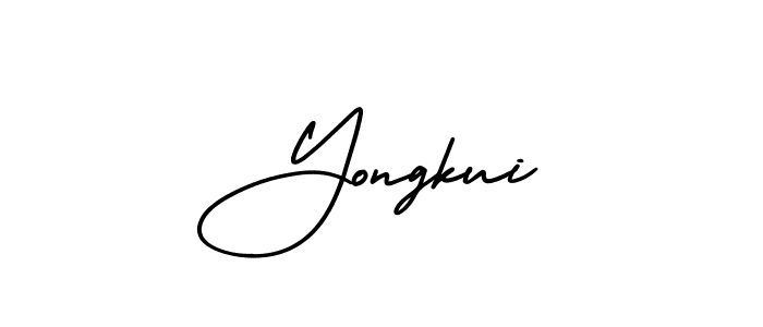 Also we have Yongkui name is the best signature style. Create professional handwritten signature collection using AmerikaSignatureDemo-Regular autograph style. Yongkui signature style 3 images and pictures png