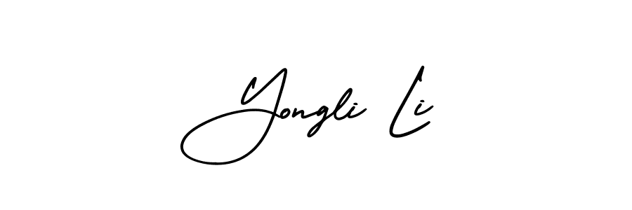 How to Draw Yongli Li signature style? AmerikaSignatureDemo-Regular is a latest design signature styles for name Yongli Li. Yongli Li signature style 3 images and pictures png