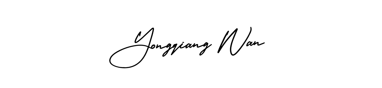Design your own signature with our free online signature maker. With this signature software, you can create a handwritten (AmerikaSignatureDemo-Regular) signature for name Yongqiang Wan. Yongqiang Wan signature style 3 images and pictures png