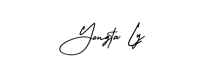 Yongta Ly stylish signature style. Best Handwritten Sign (AmerikaSignatureDemo-Regular) for my name. Handwritten Signature Collection Ideas for my name Yongta Ly. Yongta Ly signature style 3 images and pictures png