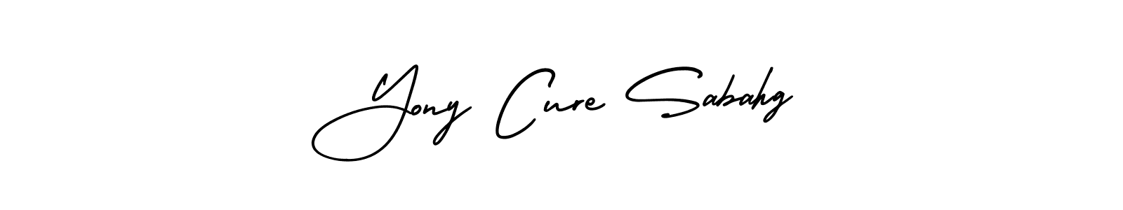 Check out images of Autograph of Yony Cure Sabahg name. Actor Yony Cure Sabahg Signature Style. AmerikaSignatureDemo-Regular is a professional sign style online. Yony Cure Sabahg signature style 3 images and pictures png