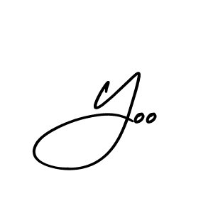 You should practise on your own different ways (AmerikaSignatureDemo-Regular) to write your name (Yoo) in signature. don't let someone else do it for you. Yoo signature style 3 images and pictures png