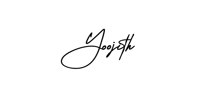 This is the best signature style for the Yoojith name. Also you like these signature font (AmerikaSignatureDemo-Regular). Mix name signature. Yoojith signature style 3 images and pictures png