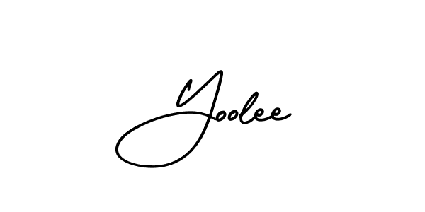 Also we have Yoolee name is the best signature style. Create professional handwritten signature collection using AmerikaSignatureDemo-Regular autograph style. Yoolee signature style 3 images and pictures png