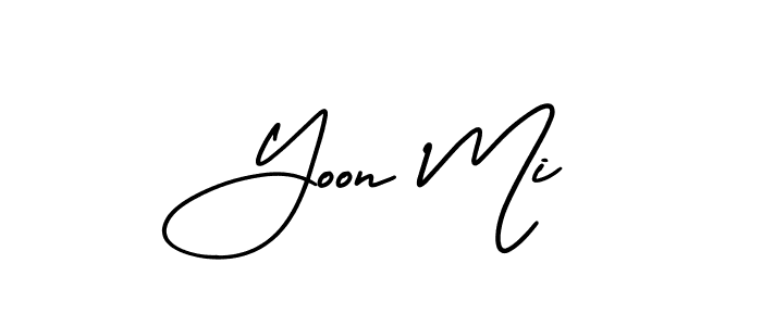 Make a beautiful signature design for name Yoon Mi. With this signature (AmerikaSignatureDemo-Regular) style, you can create a handwritten signature for free. Yoon Mi signature style 3 images and pictures png