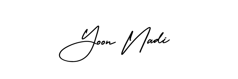 if you are searching for the best signature style for your name Yoon Nadi. so please give up your signature search. here we have designed multiple signature styles  using AmerikaSignatureDemo-Regular. Yoon Nadi signature style 3 images and pictures png