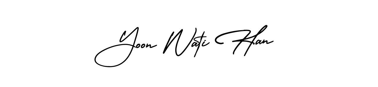 Make a beautiful signature design for name Yoon Wati Han. Use this online signature maker to create a handwritten signature for free. Yoon Wati Han signature style 3 images and pictures png