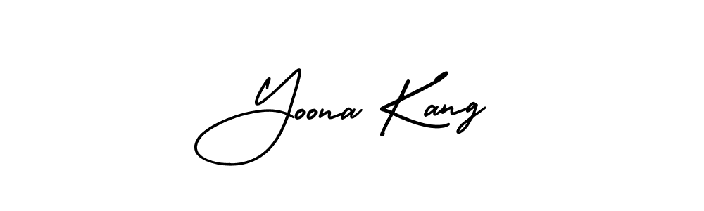 Design your own signature with our free online signature maker. With this signature software, you can create a handwritten (AmerikaSignatureDemo-Regular) signature for name Yoona Kang. Yoona Kang signature style 3 images and pictures png