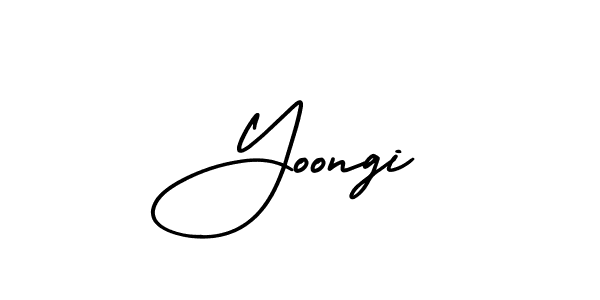 Yoongi stylish signature style. Best Handwritten Sign (AmerikaSignatureDemo-Regular) for my name. Handwritten Signature Collection Ideas for my name Yoongi. Yoongi signature style 3 images and pictures png