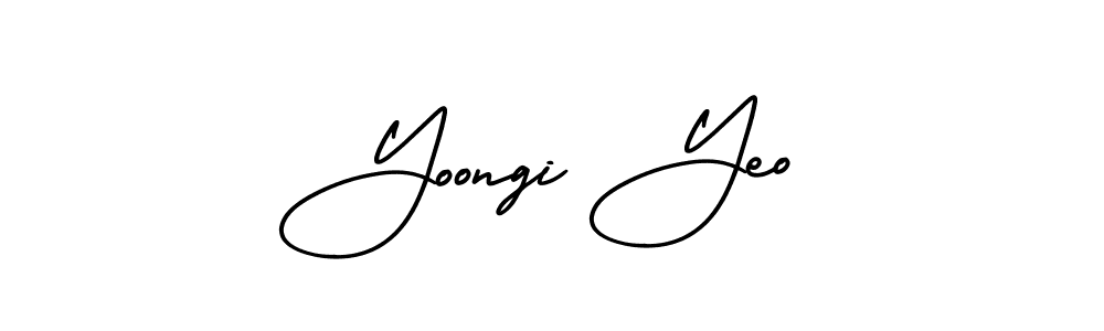 Yoongi Yeo stylish signature style. Best Handwritten Sign (AmerikaSignatureDemo-Regular) for my name. Handwritten Signature Collection Ideas for my name Yoongi Yeo. Yoongi Yeo signature style 3 images and pictures png