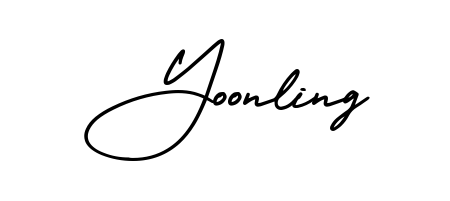 The AmerikaSignatureDemo-Regular typeface gives name Yoonling a refined look. Suitable for certificates, diplomas, and official verification. Yoonling signature style 3 images and pictures png
