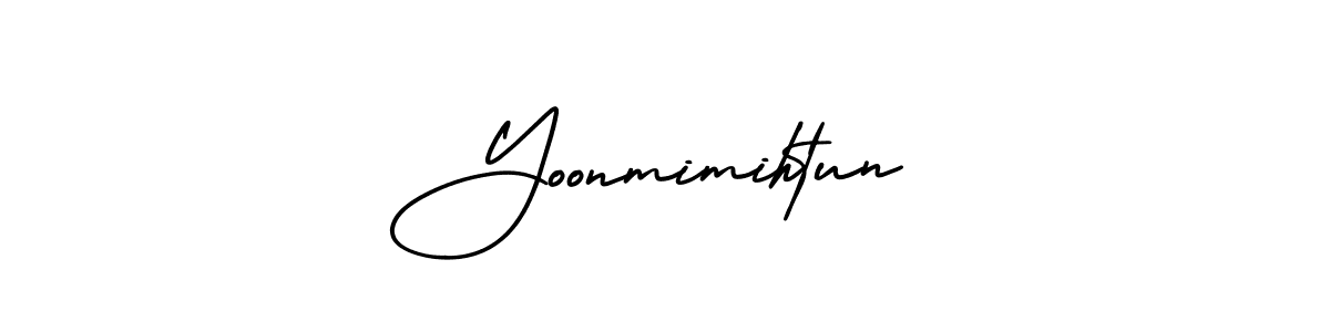 if you are searching for the best signature style for your name Yoonmimihtun. so please give up your signature search. here we have designed multiple signature styles  using AmerikaSignatureDemo-Regular. Yoonmimihtun signature style 3 images and pictures png
