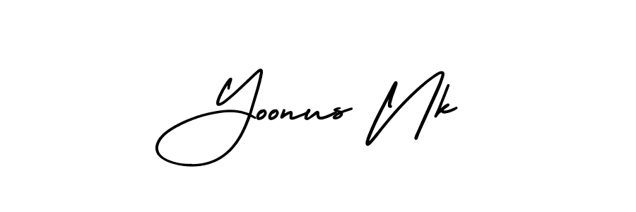 Make a short Yoonus Nk signature style. Manage your documents anywhere anytime using AmerikaSignatureDemo-Regular. Create and add eSignatures, submit forms, share and send files easily. Yoonus Nk signature style 3 images and pictures png