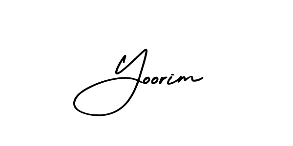 Design your own signature with our free online signature maker. With this signature software, you can create a handwritten (AmerikaSignatureDemo-Regular) signature for name Yoorim. Yoorim signature style 3 images and pictures png