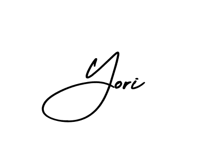 Yori stylish signature style. Best Handwritten Sign (AmerikaSignatureDemo-Regular) for my name. Handwritten Signature Collection Ideas for my name Yori. Yori signature style 3 images and pictures png