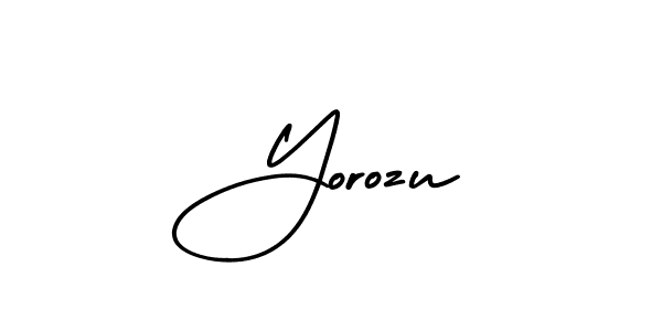 Design your own signature with our free online signature maker. With this signature software, you can create a handwritten (AmerikaSignatureDemo-Regular) signature for name Yorozu. Yorozu signature style 3 images and pictures png