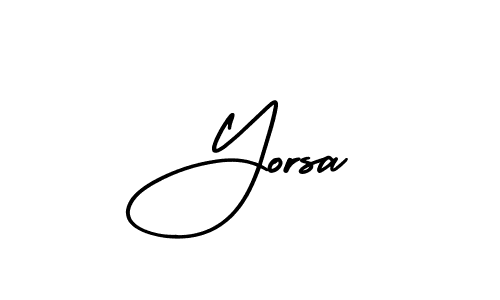 How to Draw Yorsa signature style? AmerikaSignatureDemo-Regular is a latest design signature styles for name Yorsa. Yorsa signature style 3 images and pictures png