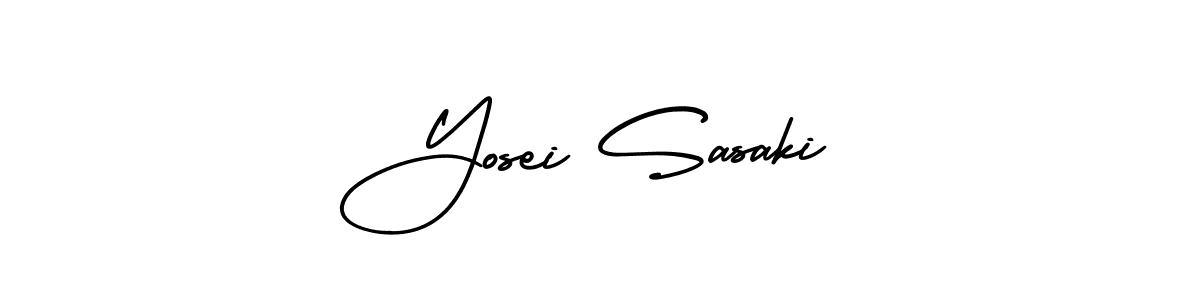 Also You can easily find your signature by using the search form. We will create Yosei Sasaki name handwritten signature images for you free of cost using AmerikaSignatureDemo-Regular sign style. Yosei Sasaki signature style 3 images and pictures png