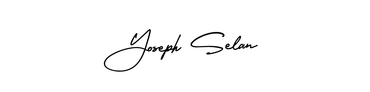 Yoseph Selan stylish signature style. Best Handwritten Sign (AmerikaSignatureDemo-Regular) for my name. Handwritten Signature Collection Ideas for my name Yoseph Selan. Yoseph Selan signature style 3 images and pictures png