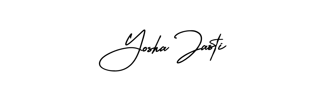 Similarly AmerikaSignatureDemo-Regular is the best handwritten signature design. Signature creator online .You can use it as an online autograph creator for name Yosha Jasti. Yosha Jasti signature style 3 images and pictures png