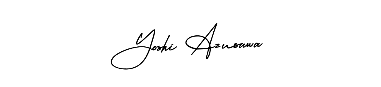 This is the best signature style for the Yoshi Azusawa name. Also you like these signature font (AmerikaSignatureDemo-Regular). Mix name signature. Yoshi Azusawa signature style 3 images and pictures png