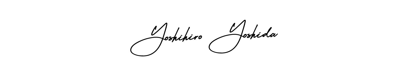This is the best signature style for the Yoshihiro Yoshida name. Also you like these signature font (AmerikaSignatureDemo-Regular). Mix name signature. Yoshihiro Yoshida signature style 3 images and pictures png