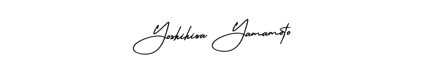 You should practise on your own different ways (AmerikaSignatureDemo-Regular) to write your name (Yoshihisa Yamamoto) in signature. don't let someone else do it for you. Yoshihisa Yamamoto signature style 3 images and pictures png