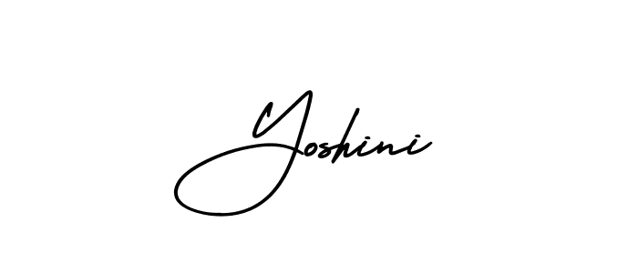 Yoshini stylish signature style. Best Handwritten Sign (AmerikaSignatureDemo-Regular) for my name. Handwritten Signature Collection Ideas for my name Yoshini. Yoshini signature style 3 images and pictures png