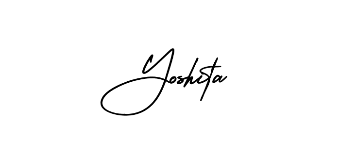 How to make Yoshita signature? AmerikaSignatureDemo-Regular is a professional autograph style. Create handwritten signature for Yoshita name. Yoshita signature style 3 images and pictures png