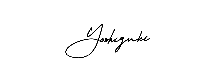 How to Draw Yoshiyuki signature style? AmerikaSignatureDemo-Regular is a latest design signature styles for name Yoshiyuki. Yoshiyuki signature style 3 images and pictures png