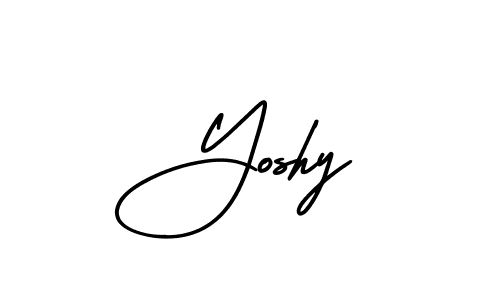 Design your own signature with our free online signature maker. With this signature software, you can create a handwritten (AmerikaSignatureDemo-Regular) signature for name Yoshy. Yoshy signature style 3 images and pictures png