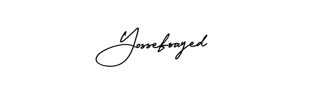Yossefsayed stylish signature style. Best Handwritten Sign (AmerikaSignatureDemo-Regular) for my name. Handwritten Signature Collection Ideas for my name Yossefsayed. Yossefsayed signature style 3 images and pictures png