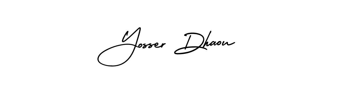 See photos of Yosser Dhaou official signature by Spectra . Check more albums & portfolios. Read reviews & check more about AmerikaSignatureDemo-Regular font. Yosser Dhaou signature style 3 images and pictures png