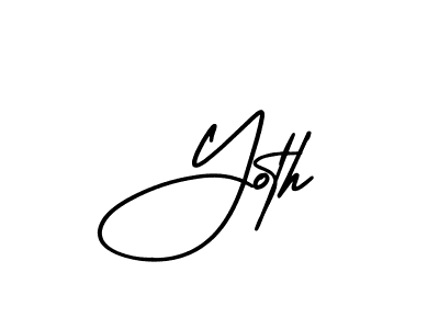 The best way (AmerikaSignatureDemo-Regular) to make a short signature is to pick only two or three words in your name. The name Yoth include a total of six letters. For converting this name. Yoth signature style 3 images and pictures png