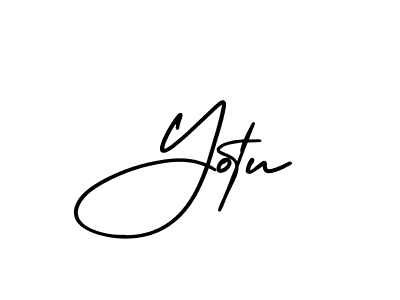 It looks lik you need a new signature style for name Yotu. Design unique handwritten (AmerikaSignatureDemo-Regular) signature with our free signature maker in just a few clicks. Yotu signature style 3 images and pictures png