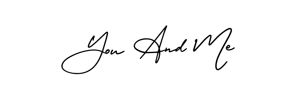 How to make You And Me name signature. Use AmerikaSignatureDemo-Regular style for creating short signs online. This is the latest handwritten sign. You And Me signature style 3 images and pictures png