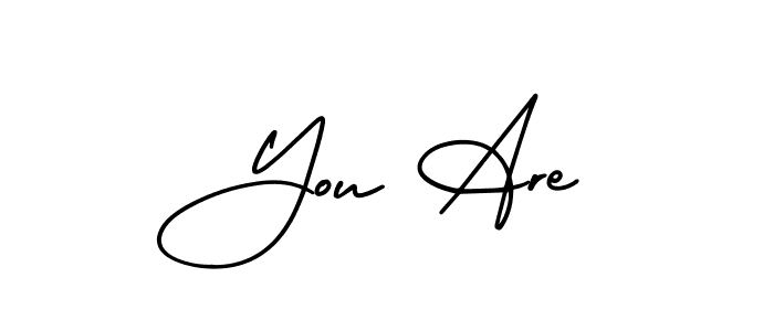 Similarly AmerikaSignatureDemo-Regular is the best handwritten signature design. Signature creator online .You can use it as an online autograph creator for name You Are. You Are signature style 3 images and pictures png