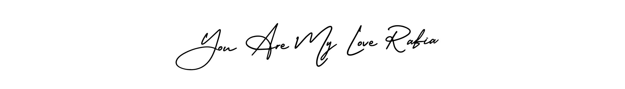 The best way (AmerikaSignatureDemo-Regular) to make a short signature is to pick only two or three words in your name. The name You Are My Love Rafia include a total of six letters. For converting this name. You Are My Love Rafia signature style 3 images and pictures png