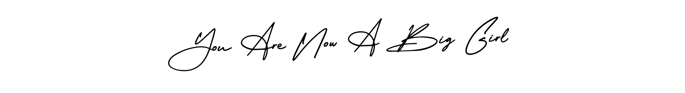 AmerikaSignatureDemo-Regular is a professional signature style that is perfect for those who want to add a touch of class to their signature. It is also a great choice for those who want to make their signature more unique. Get You Are Now A Big Girl name to fancy signature for free. You Are Now A Big Girl signature style 3 images and pictures png