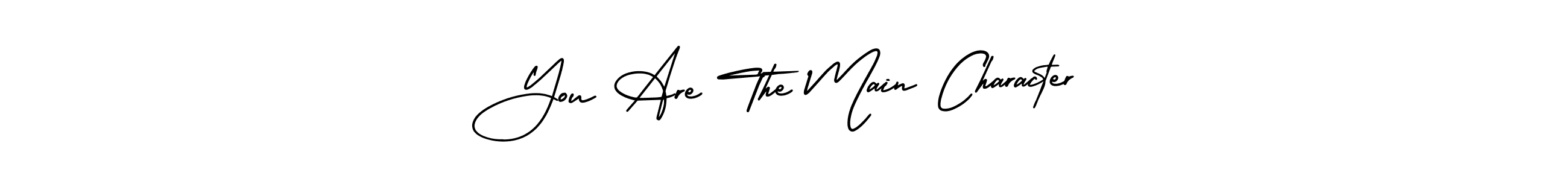 Make a beautiful signature design for name You Are The Main Character. With this signature (AmerikaSignatureDemo-Regular) style, you can create a handwritten signature for free. You Are The Main Character signature style 3 images and pictures png