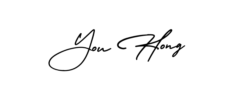 AmerikaSignatureDemo-Regular is a professional signature style that is perfect for those who want to add a touch of class to their signature. It is also a great choice for those who want to make their signature more unique. Get You Hong name to fancy signature for free. You Hong signature style 3 images and pictures png