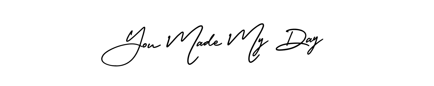 Check out images of Autograph of You Made My Day name. Actor You Made My Day Signature Style. AmerikaSignatureDemo-Regular is a professional sign style online. You Made My Day signature style 3 images and pictures png