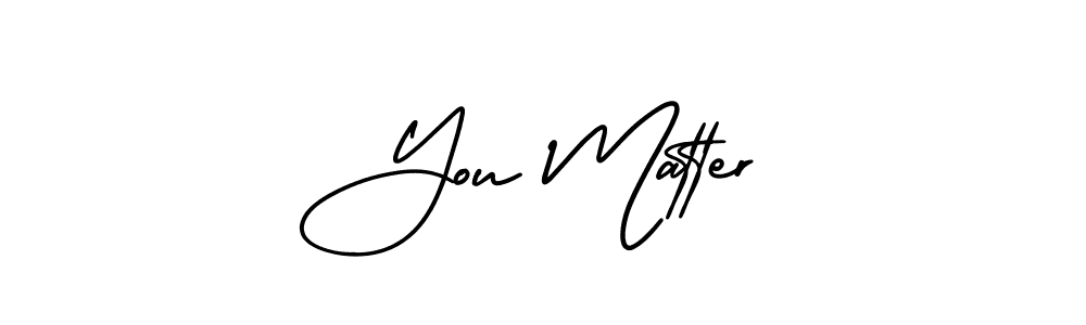 AmerikaSignatureDemo-Regular is a professional signature style that is perfect for those who want to add a touch of class to their signature. It is also a great choice for those who want to make their signature more unique. Get You Matter name to fancy signature for free. You Matter signature style 3 images and pictures png