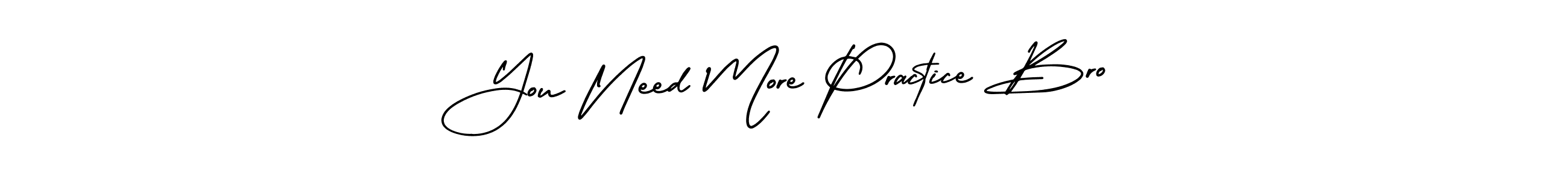 How to Draw You Need More Practice Bro signature style? AmerikaSignatureDemo-Regular is a latest design signature styles for name You Need More Practice Bro. You Need More Practice Bro signature style 3 images and pictures png