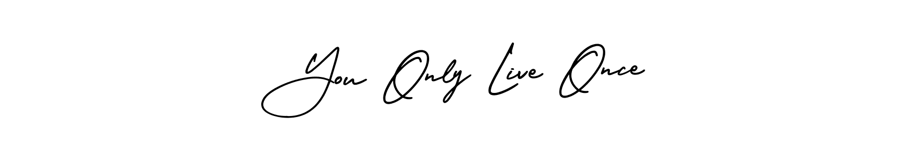 if you are searching for the best signature style for your name You Only Live Once. so please give up your signature search. here we have designed multiple signature styles  using AmerikaSignatureDemo-Regular. You Only Live Once signature style 3 images and pictures png