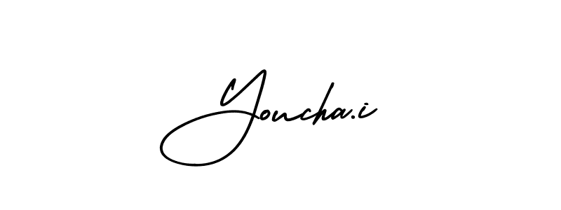 Youcha.i stylish signature style. Best Handwritten Sign (AmerikaSignatureDemo-Regular) for my name. Handwritten Signature Collection Ideas for my name Youcha.i. Youcha.i signature style 3 images and pictures png