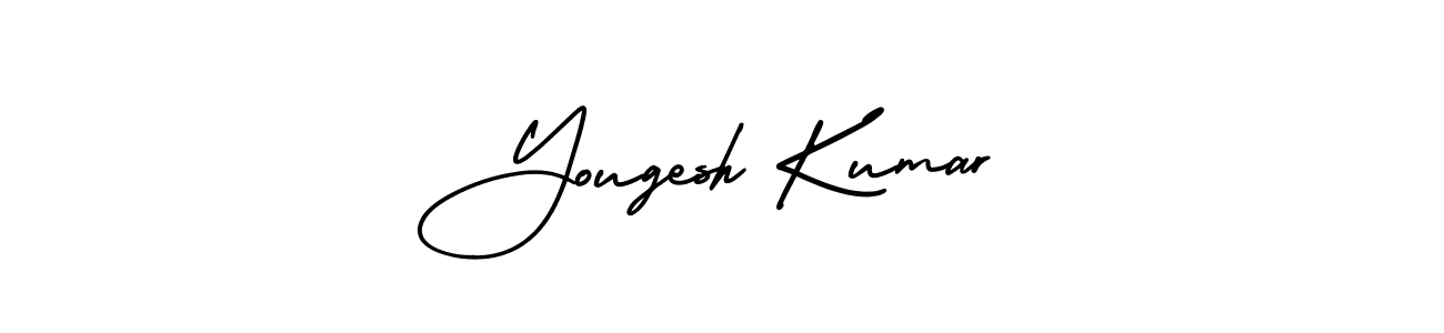 How to make Yougesh Kumar name signature. Use AmerikaSignatureDemo-Regular style for creating short signs online. This is the latest handwritten sign. Yougesh Kumar signature style 3 images and pictures png