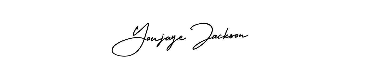 Design your own signature with our free online signature maker. With this signature software, you can create a handwritten (AmerikaSignatureDemo-Regular) signature for name Youjaye Jackson. Youjaye Jackson signature style 3 images and pictures png