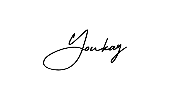 AmerikaSignatureDemo-Regular is a professional signature style that is perfect for those who want to add a touch of class to their signature. It is also a great choice for those who want to make their signature more unique. Get Youkay name to fancy signature for free. Youkay signature style 3 images and pictures png